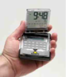 Jumbo Clock Display with date & day of the week in a Compact Case.