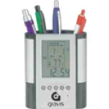 Pen Cup includes a digital alarm clock & thermometer