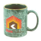 11oz cofffee mug marbleized mug with C shaped handle