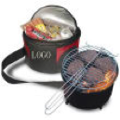 BBQ Grill with Cooler Steel Base
