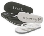 Wedding Flip Flop with Talking Footprint