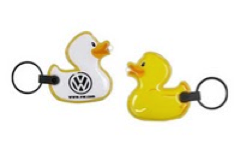 Light Up Duck Keychain with White LED Light