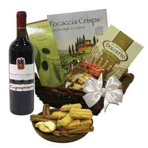 Wine and Snack Gift Basket