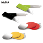 MoMA -Stainless Steel Mirror in a Leather Like Case