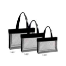 Tote Bag...Large deluxe two tone silver micro mesh