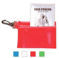 Emergency Rain Poncho in zipper tote